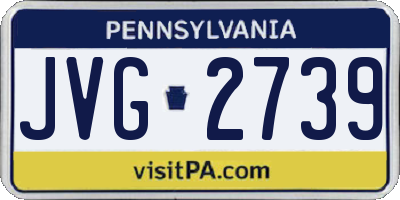 PA license plate JVG2739
