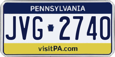 PA license plate JVG2740