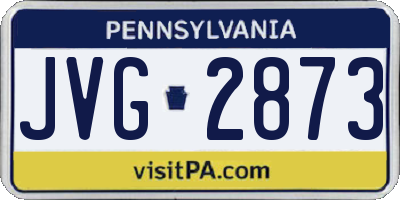 PA license plate JVG2873