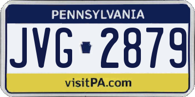 PA license plate JVG2879