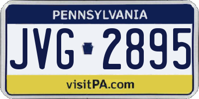PA license plate JVG2895