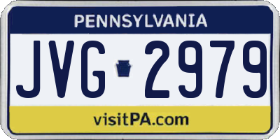 PA license plate JVG2979