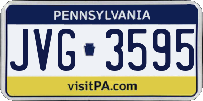 PA license plate JVG3595