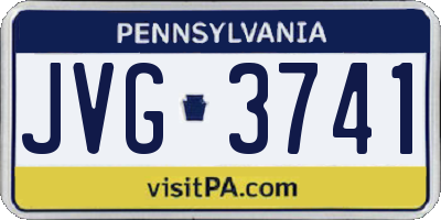 PA license plate JVG3741