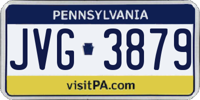 PA license plate JVG3879