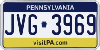 PA license plate JVG3969