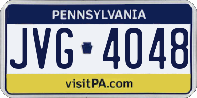 PA license plate JVG4048
