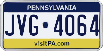 PA license plate JVG4064