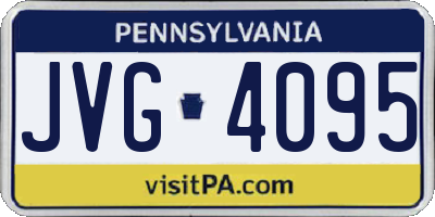 PA license plate JVG4095