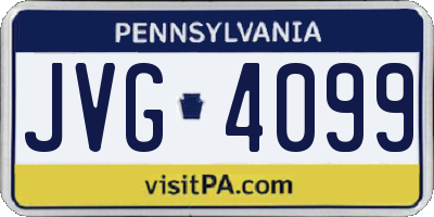 PA license plate JVG4099