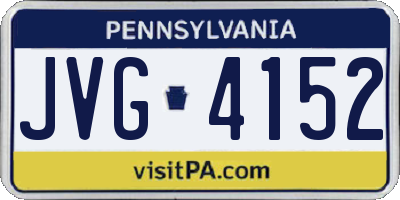 PA license plate JVG4152