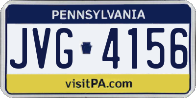 PA license plate JVG4156
