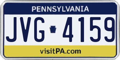 PA license plate JVG4159