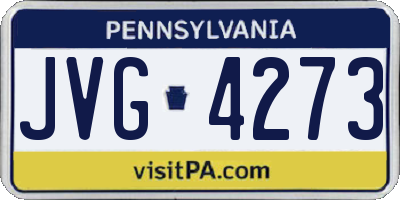 PA license plate JVG4273