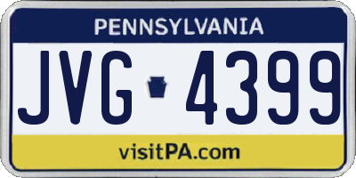 PA license plate JVG4399