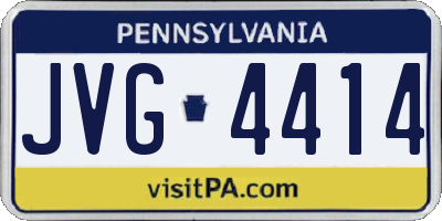 PA license plate JVG4414