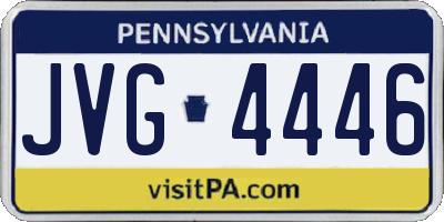 PA license plate JVG4446