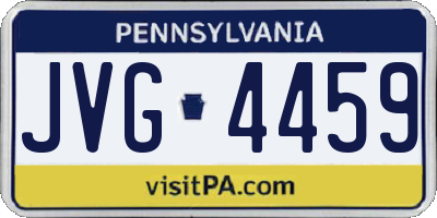 PA license plate JVG4459