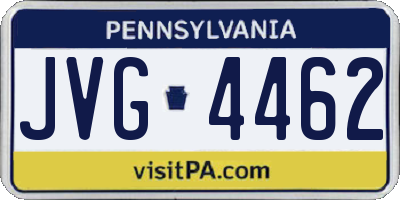 PA license plate JVG4462