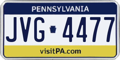 PA license plate JVG4477