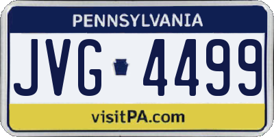 PA license plate JVG4499