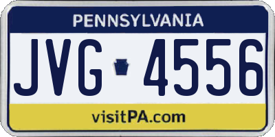 PA license plate JVG4556
