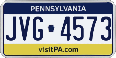 PA license plate JVG4573