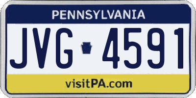 PA license plate JVG4591