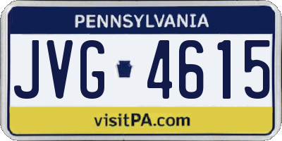 PA license plate JVG4615