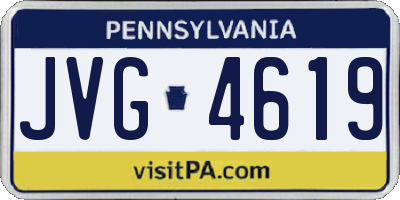 PA license plate JVG4619