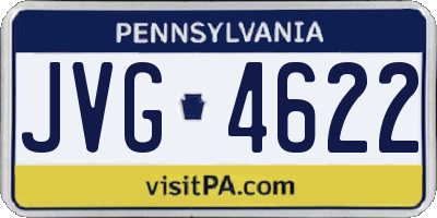 PA license plate JVG4622
