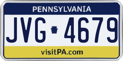 PA license plate JVG4679