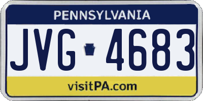 PA license plate JVG4683