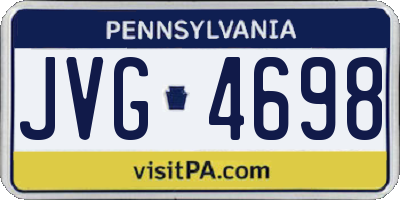 PA license plate JVG4698