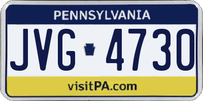 PA license plate JVG4730