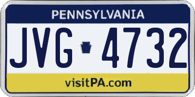 PA license plate JVG4732