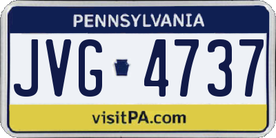 PA license plate JVG4737