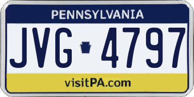 PA license plate JVG4797