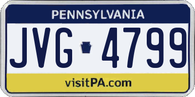 PA license plate JVG4799