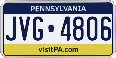PA license plate JVG4806