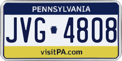 PA license plate JVG4808