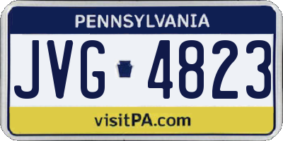 PA license plate JVG4823