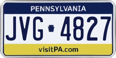 PA license plate JVG4827