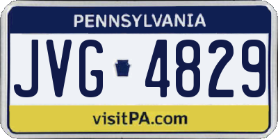 PA license plate JVG4829