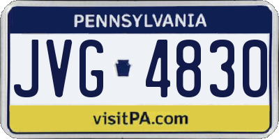 PA license plate JVG4830