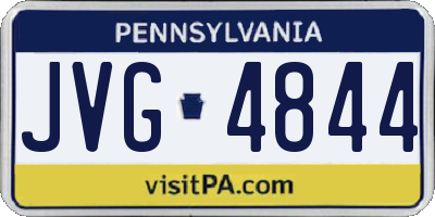 PA license plate JVG4844