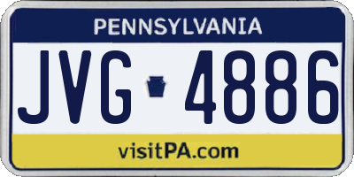 PA license plate JVG4886