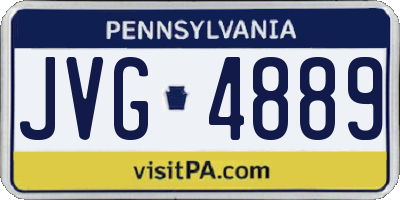 PA license plate JVG4889