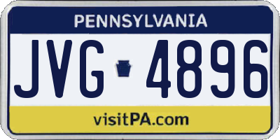 PA license plate JVG4896