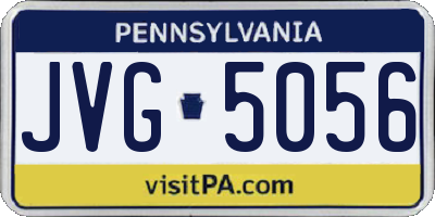 PA license plate JVG5056